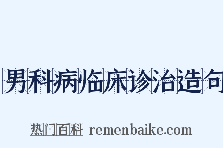 男科病临床诊治造句是什么意思的图片